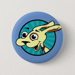 FUNNY NIEDLICH DOG ROUND BUTTON WIEDER SCHALTFLÄCH