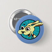 FUNNY NIEDLICH DOG ROUND BUTTON WIEDER SCHALTFLÄCH (Vorne & Hinten)