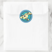 FUNNY NIEDLICH DOG ROUND STICKERS (Tasche)