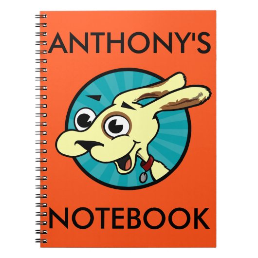 FUNNY NIEDLICH DOG SPIRAL NOTEBOOK NOTIZBLOCK (Vorderseite)