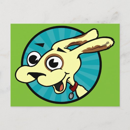 FUNNY NIEDLICH DOG VERTICAL POSTCARD POSTKARTE (Vorderseite)