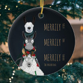 Funny Niedlich Donkey, Llama & Sheep Keramik Ornament