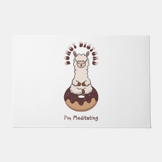 Funny Niedlich Donut Disturb Personalisiert Fußmatte (Vorderseite)