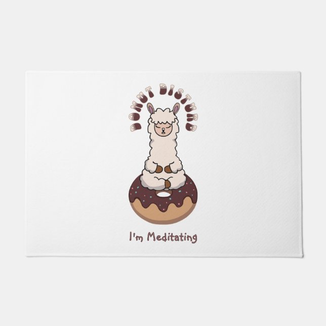 Funny Niedlich Donut Disturb Personalisiert Fußmatte (Vorderseite)