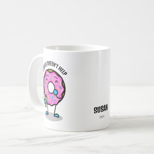 Funny Niedlich Donut Tasse (Vorderseite Links)