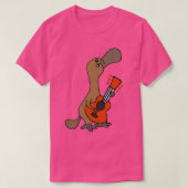 Funny Niedlich Duckbilled Platypus Playing Guitar T-Shirt (Design vorne)