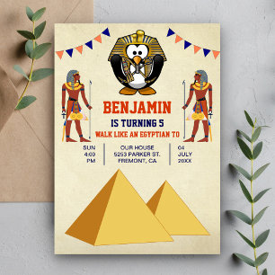 Funny Niedlich Egyptian Penguin Kindergeburtstag P Einladung
