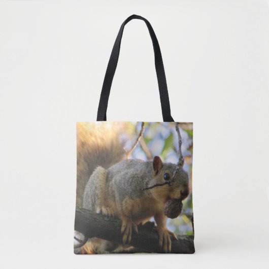 Funny niedlich Eichhörnchen Doppelseitiges Tote Ba Tasche (Vorderseite)