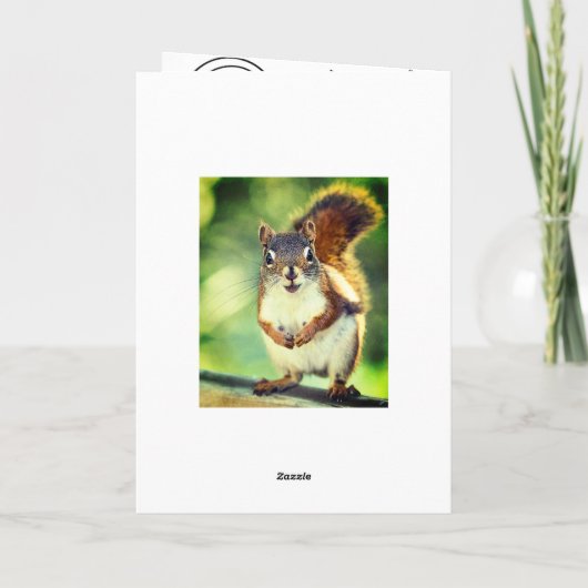 Funny Niedlich Eichhörnchen Frohe Weihnachten (Rückseite)