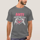 Funny Niedlich einsam Herz Anti Valentine's Day Ge T-Shirt (Vorderseite)