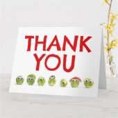 Funny niedlich einzigartig Dankkarte für Vegetarie Karte (Gelbe Blume)