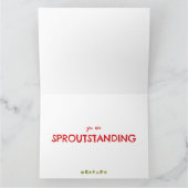 Funny niedlich einzigartig Dankkarte für Vegetarie Karte (Innenseite)