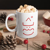 Funny Niedlich Emoticon Santa Geek Nerd Warme Kaka Kaffeetasse