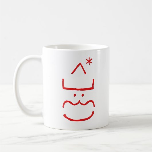 Funny Niedlich Emoticon Santa Geek Nerd Warme Kaka Kaffeetasse (Links)
