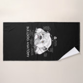 Funny Niedlich English Bulldog Anatomie Hunde Biol Badehandtuch (Badehandtuch)