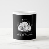 Funny Niedlich English Bulldog Anatomie Hunde Biol Jumbo-Tasse (Vorderseite)