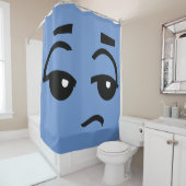FUNNY NIEDLICH FACE SHOWER CURTAN DUSCHVORHANG (Beispiel)