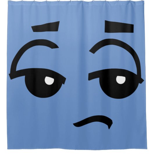 FUNNY NIEDLICH FACE SHOWER CURTAN DUSCHVORHANG (Vorderseite)