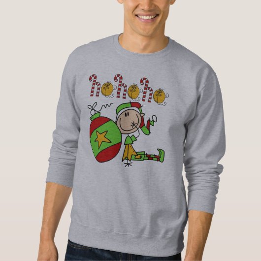 Funny Niedlich Festivals Weihnachtsfeiertag Elf Sweatshirt (Vorderseite)