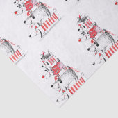 Funny Niedlich Festive Hunde Frohe Weihnachten Seidenpapier (Detail)