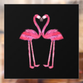 Funny Niedlich Flamingo Couple Liebe Herbst Tier Fensteraufkleber (Blatt 2)