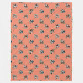 Funny Niedlich Floral Kühe tragen Hats Pattern Lac Fleecedecke (Vorderseite)