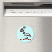 Funny niedlich Florida pelican und Fisch Magnet (In Situ (Geschirrspüler))