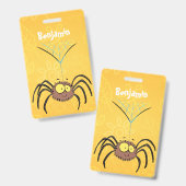 Funny niedlich fluffly spinness Cartoon Ausweis (Vorder- & Rückseite)