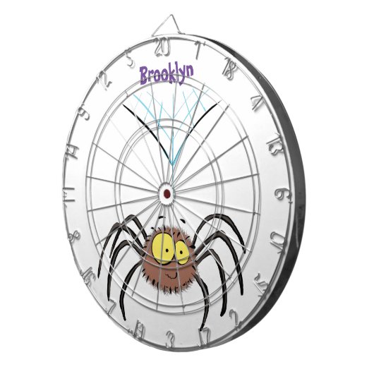 Funny niedlich fluffly spinness Cartoon Dartscheibe (Vorderseite rechts)