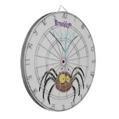 Funny niedlich fluffly spinness Cartoon Dartscheibe (Vorderseite Links)