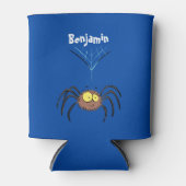 Funny niedlich fluffly spinness Cartoon Dosenkühler (Vorderseite)