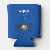 Funny niedlich fluffly spinness Cartoon Dosenkühler (Rückseite)