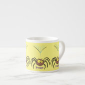 Funny niedlich fluffly spinness Cartoon Espressotasse (Vorderseite Rechts)