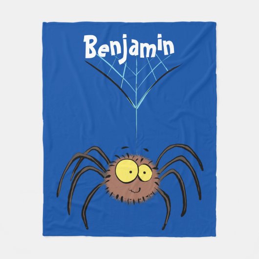 Funny niedlich fluffly spinness Cartoon Fleecedecke (Vorderseite)