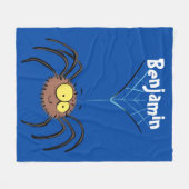 Funny niedlich fluffly spinness Cartoon Fleecedecke (Vorderseite (Horizontal))