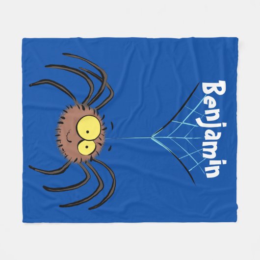 Funny niedlich fluffly spinness Cartoon Fleecedecke (Vorderseite (Horizontal))