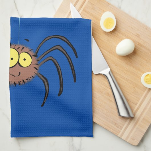 Funny niedlich fluffly spinness Cartoon Geschirrtuch (Viertel Falte)