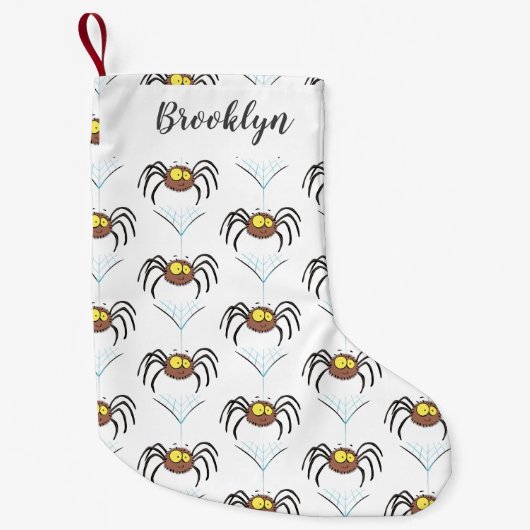 Funny niedlich fluffly spinness Cartoon Kleiner Weihnachtsstrumpf (Vorderseite)