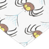 Funny niedlich fluffly spinness Cartoon Kurzer Tischläufer (Ecke)