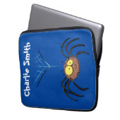 Funny niedlich fluffly spinness Cartoon Laptopschutzhülle (Vorderseite Links)