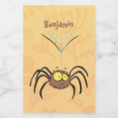 Funny niedlich fluffly spinness Cartoon Lebensmitteletikett (Einzelnes Label)