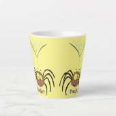Funny niedlich fluffly spinness Cartoon Milchtasse (Vorderseite)