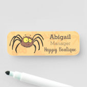 Funny niedlich fluffly spinness Cartoon Namensschild (Beispiel)