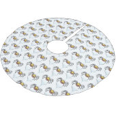 Funny niedlich fluffly spinness Cartoon Polyester Weihnachtsbaumdecke (Schrägansicht)