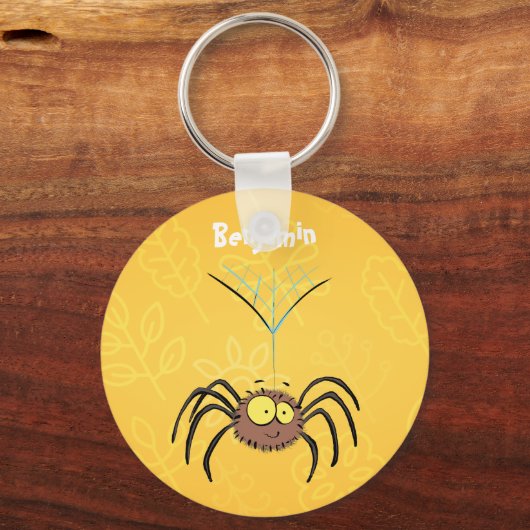 Funny niedlich fluffly spinness Cartoon Schlüsselanhänger (Vorderseite)