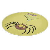 Funny niedlich fluffly spinness Cartoon Schneidebrett (Ecke)