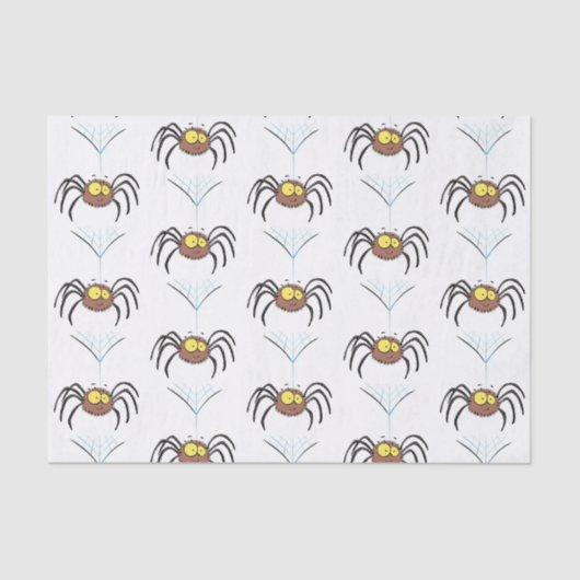 Funny niedlich fluffly spinness Cartoon Seidenpapier (Vorderseite)