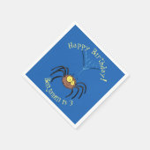 Funny niedlich fluffly spinness Cartoon Serviette (Ecke)
