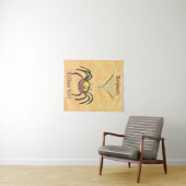 Funny niedlich fluffly spinness Cartoon Wandteppich (Beispiel (Horizontal))