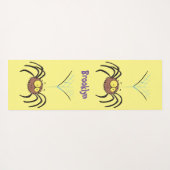 Funny niedlich fluffly spinness Cartoon Yogamatte (Rückseite (Horizontal))